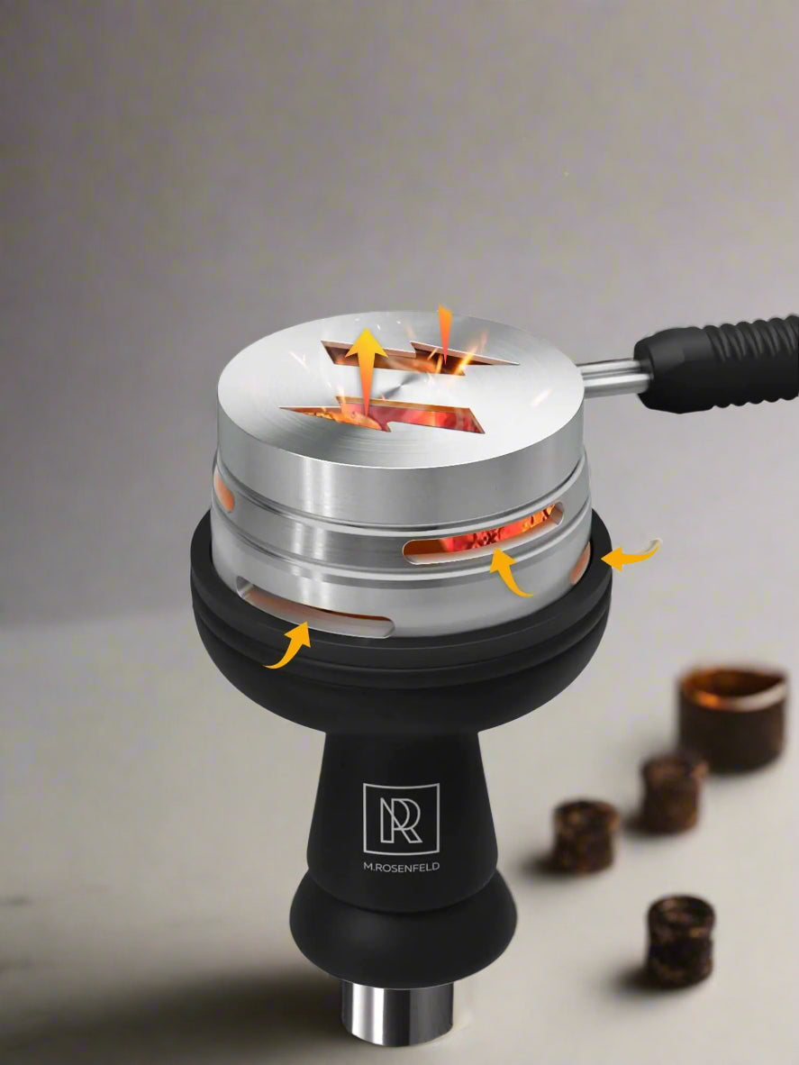 LuxuryBreezz Silicone Shisha Bowl & Tongs Set