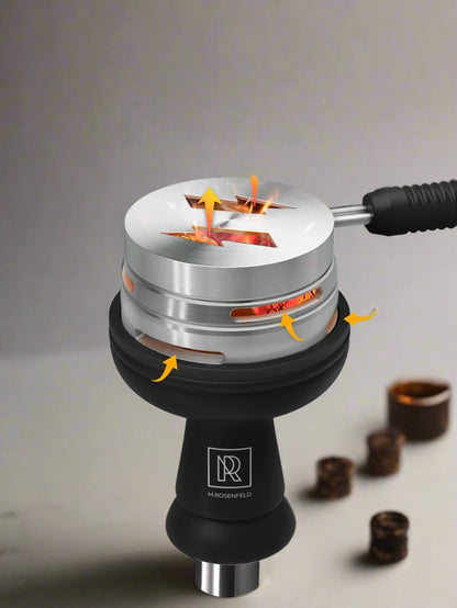 LuxuryBreezz Silicone Shisha Bowl & Tongs Set