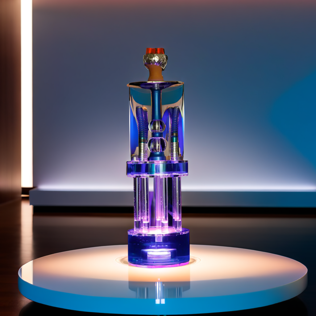 LuxuryBreezz ULTRA VIP EliteQuad 4-Hose LED Hookah Set
