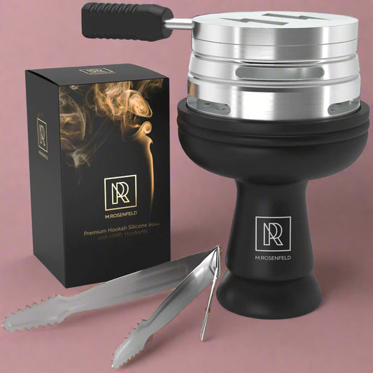 LuxuryBreezz Silicone Shisha Bowl & Tongs Set